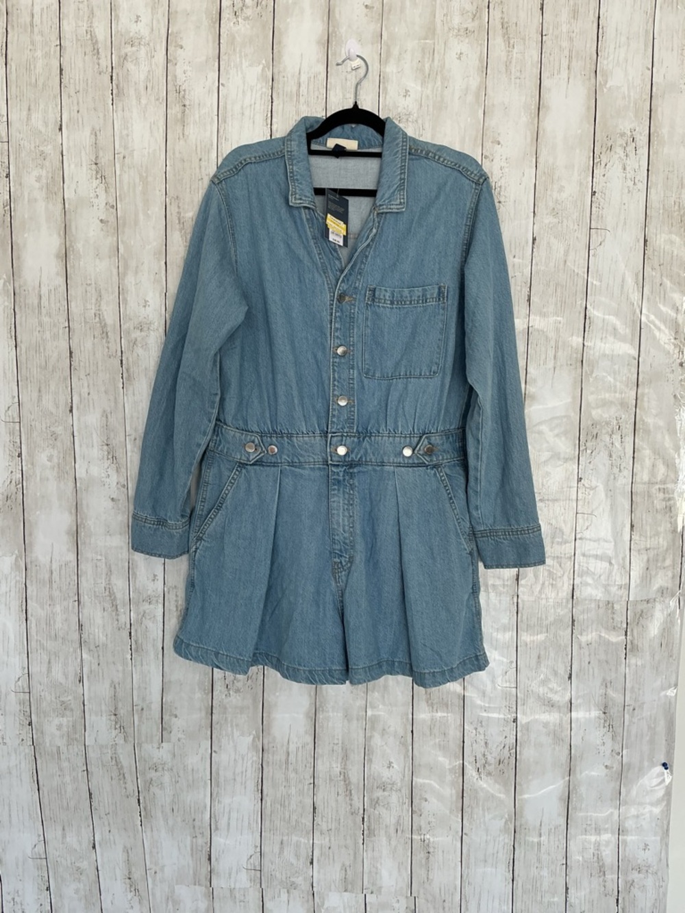 Universal Thread Light Blue Denim Romper Jumpsuit